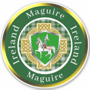 Maguire Shield & Celtic Cross gepersonaliseerd Sticker