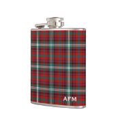 Maguire Tartan Monogram Helder Rood en Groen Plaid Heupfles (Links)