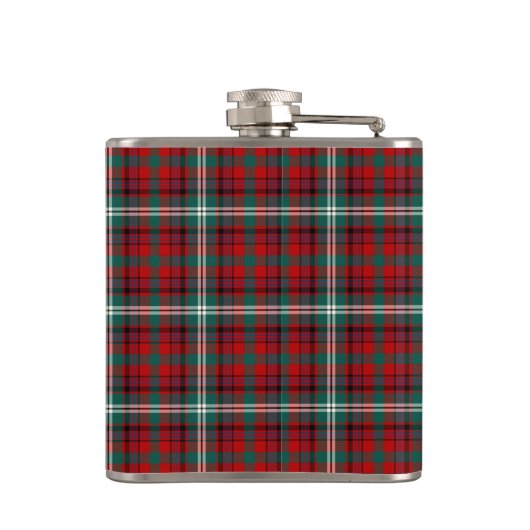 Maguire Tartan Monogram Helder Rood en Groen Plaid Heupfles (Achterkant)