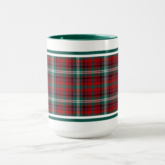 Maguire Tartan Pattern Red Pset Mok (Midden)