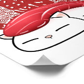 Maguro Tuna Sushi Cat Poster (Hoek)