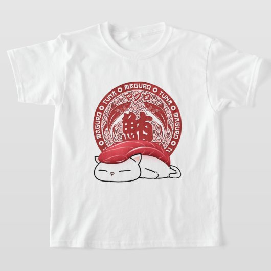 Maguro Tuna Sushi Cat T-shirt (Laagn)