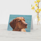 Magyar Vizsla Dog Kaart (Gele Bloem)