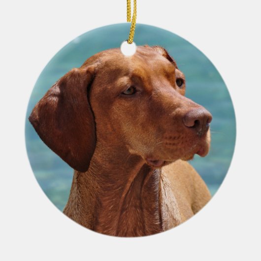 Magyar Vizsla Dog Keramisch Ornament (Voorkant)