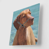 Magyar Vizsla Dog Vierkante Klok (Hoek)