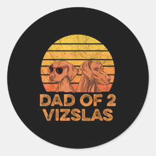 Magyar Vizsla Quote voor een Vizsla vader Ronde Sticker
