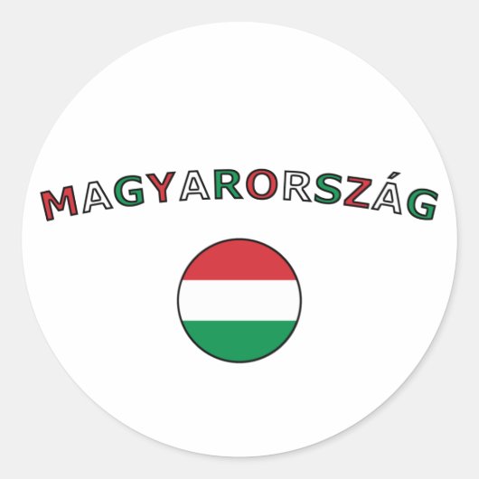 Magyarorzzag Ronde Sticker (Voorkant)