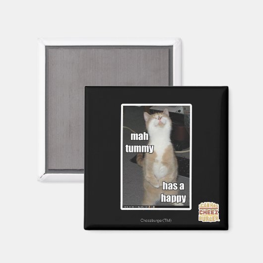 Mah buik heeft een gelukkige magneet (Voorkant / Achterkant)