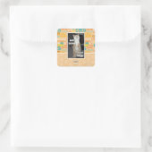 Mah buik heeft een gelukkige vierkante sticker (Tas)