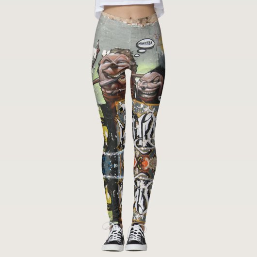 Mah coza, Graffiti, Spanje Aangepaste Leggings (Voorkant)