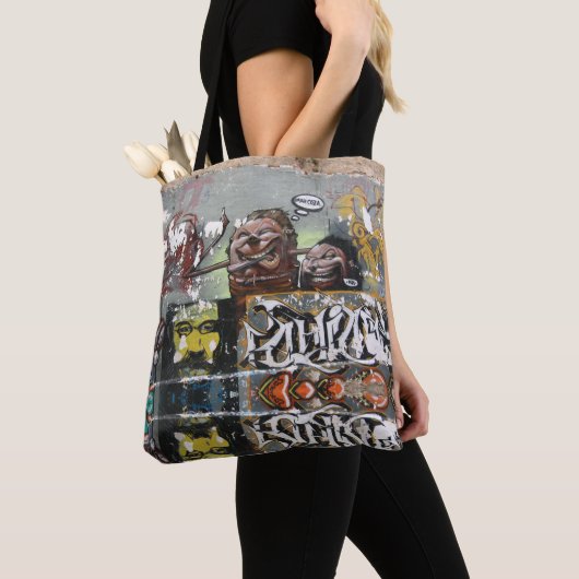 Mah Coza,Graffiti Spanje, All-Over-Print Canvas ta Tote Bag (Dichtbij)