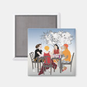 Mah Jong Alfresco Magnet (Voorkant / Achterkant)