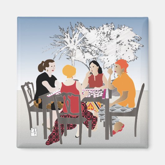 Mah Jong Alfresco Magnet (Voorkant)