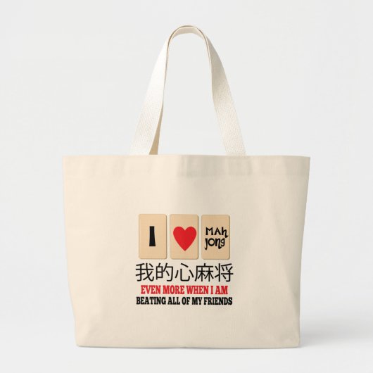Mah Jong & Beating Grote Tote Bag (Voorkant)
