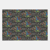 Mah Jong Bird Groeten Wrapping Paper (Voorkant)
