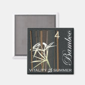 Mah Jong Bloemen Bamboe Magneet (Voorkant / Achterkant)