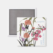 Mah Jong Bloemen Moeder Magneet (Voorkant / Achterkant)