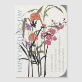 Mah Jong Bloemen Moederdag Flat Magnet (Voorkant)