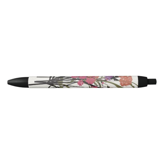 Mah Jong Bloemen Moederpen Zwarte Inkt Pen (Voorkant)