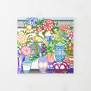 Mah Jong Bloementuin Drieluik Kaart
