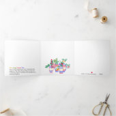 Mah Jong Bloementuin Drieluik Kaart (Binnen)