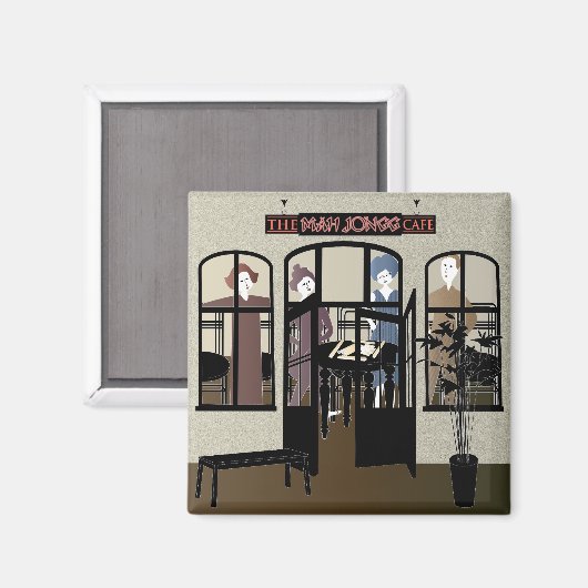 Mah Jong Cafe Magnet (Voorkant / Achterkant)