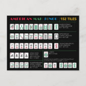 Mah Jong Charleston-grafiek Briefkaart (Achterkant)