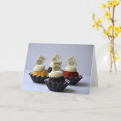 Mah Jong Cupcakes Notecard Kaart (Gele Bloem)