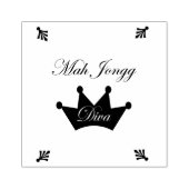 Mah Jong Diva Rubber Stamp Rubberstempel (Afrduk)