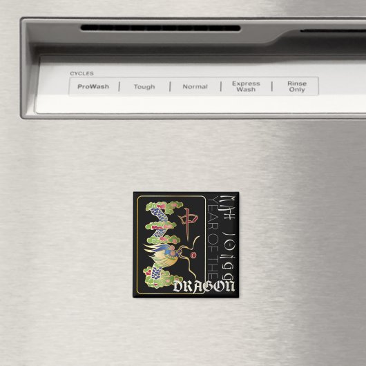 Mah Jong Dragon Jaar Magneet (Insitu (Vaatwasser))