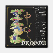 Mah Jong Dragon Jaar Magneet (Voorkant)