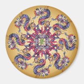 Mah Jong Dragon Jaar Magneet (Voorkant)