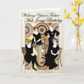 Mah Jong feestelijke verjaardag Kaart (Gele Bloem)