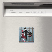Mah Jong Flappers Paar Magneet (Insitu (Vaatwasser))