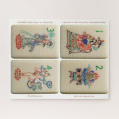 Mah-Jong Flower tegels Puzzle Legpuzzel (Horizontaal)