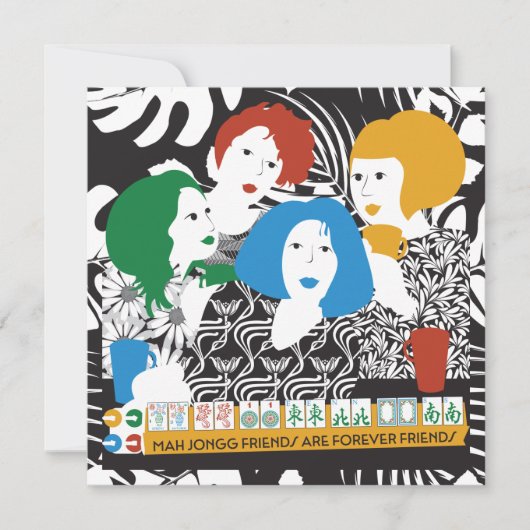 Mah Jong Friends Flat Kaart (Voorkant)