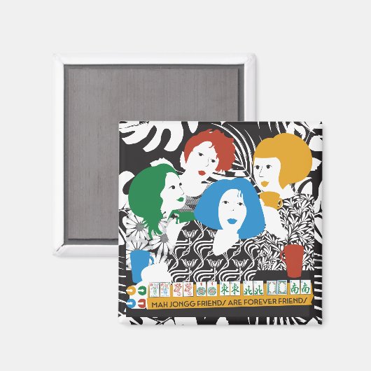 Mah Jong Friends Magnet (Voorkant / Achterkant)