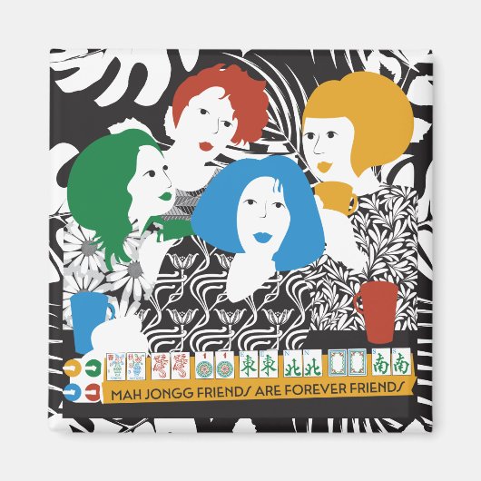 Mah Jong Friends Magnet (Voorkant)