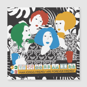 Mah Jong Friends Magnet Kaart
