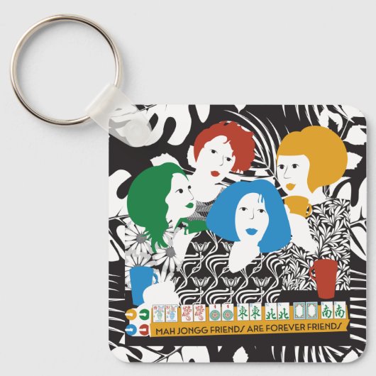 Mah Jong Friends Sleutelhanger (Voorkant)