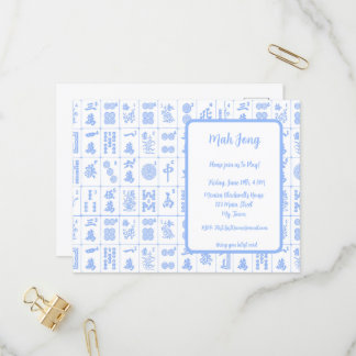 Mah Jong Game Invitation Briefkaart