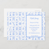 Mah Jong Game Invitation Briefkaart (Voorkant / Achterkant)