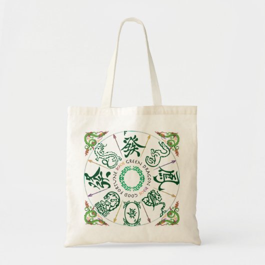 Mah Jong Green Dragon Bag Tote Bag (Voorkant)