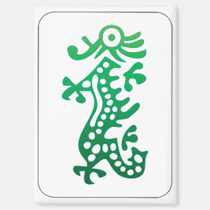 Mah Jong Green Dragon Magnet