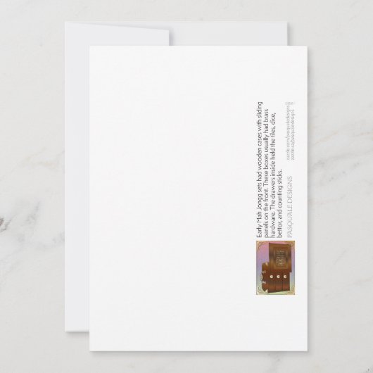 Mah Jong Green Table Flat Kaart (Achterkant)