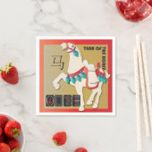 Mah Jong Horse Napkins Servet (Insitu)