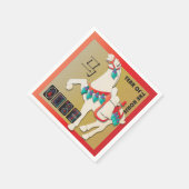 Mah Jong Horse Napkins Servet (Hoek)