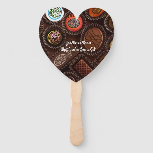 Mah Jong is als een doos van chocolade fans Handwaaier (Achterkant)