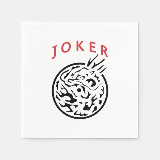 Mah Jong Joker Napkin Servet (Voorkant)