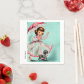 Mah Jong Joker Poodle Napkins Servet (Insitu)